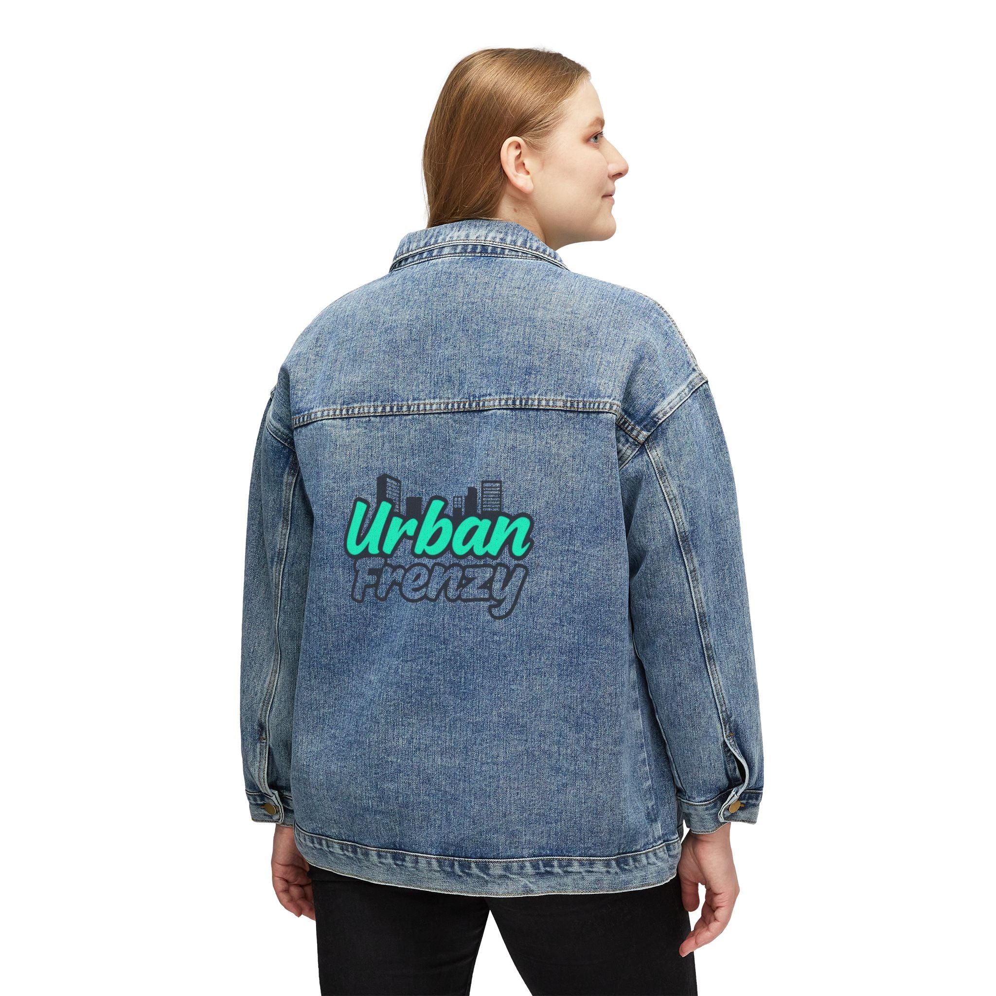 Denim Jacket — 'Urban Frenzy' Retro Script Back Print