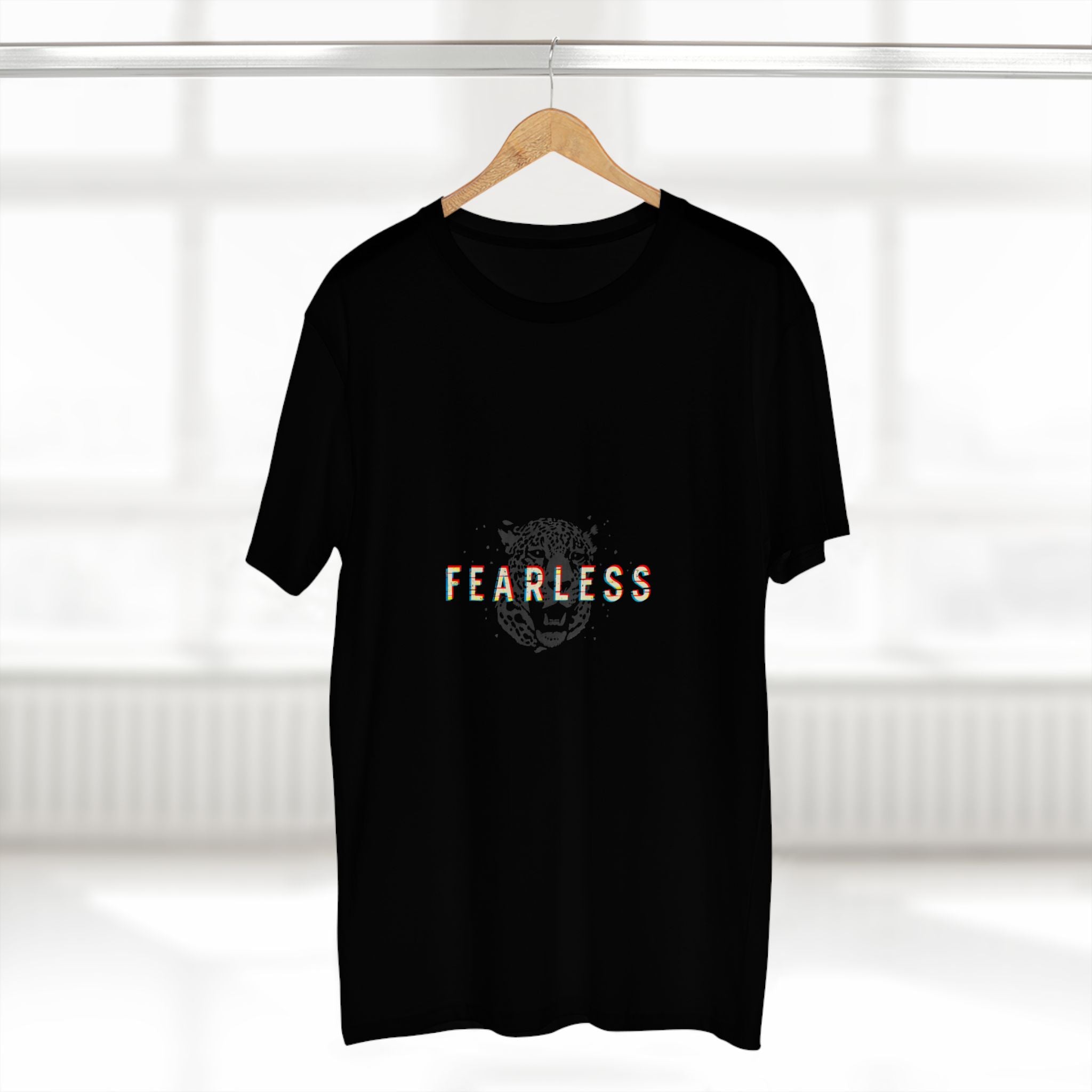 Fearless Tee — Graphic Motivational T‑Shirt with Distressed Globe Design