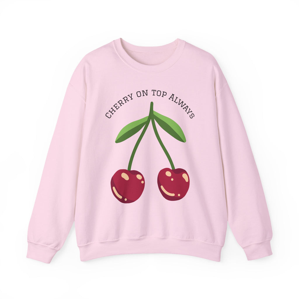 Cherry Graphic Sweatshirt — Cute Retro Fruit Crewneck for Women & Men