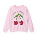 Cherry Graphic Sweatshirt — Cute Retro Fruit Crewneck for Women & Men