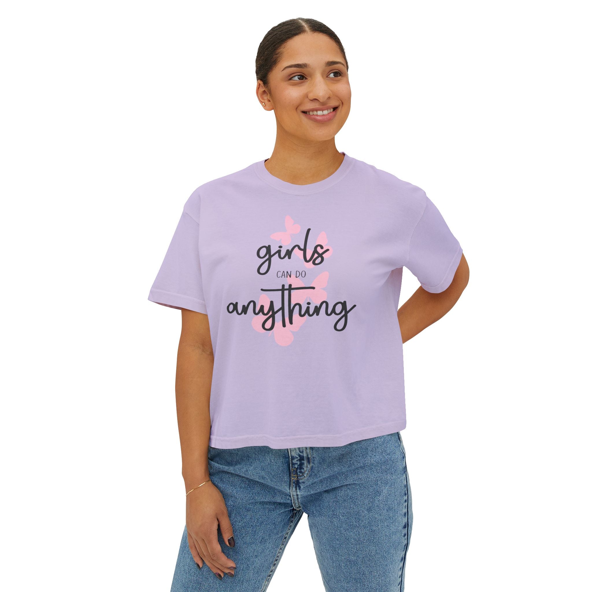 Girls Can Do Anything Boxy Tee