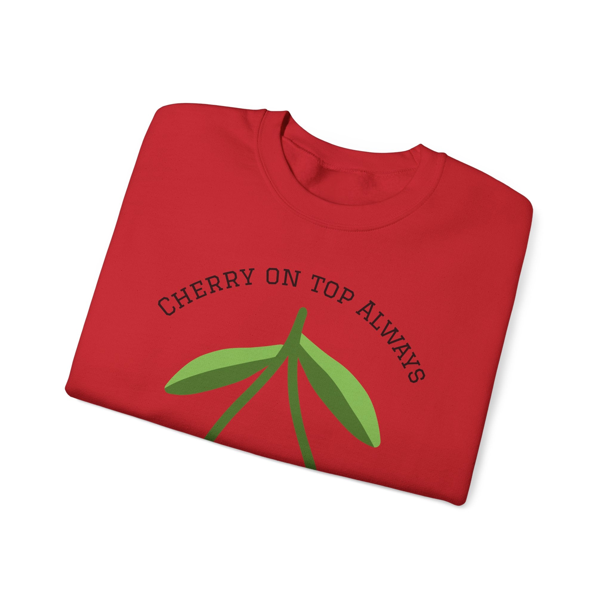 Cherry Graphic Sweatshirt — Cute Retro Fruit Crewneck for Women & Men