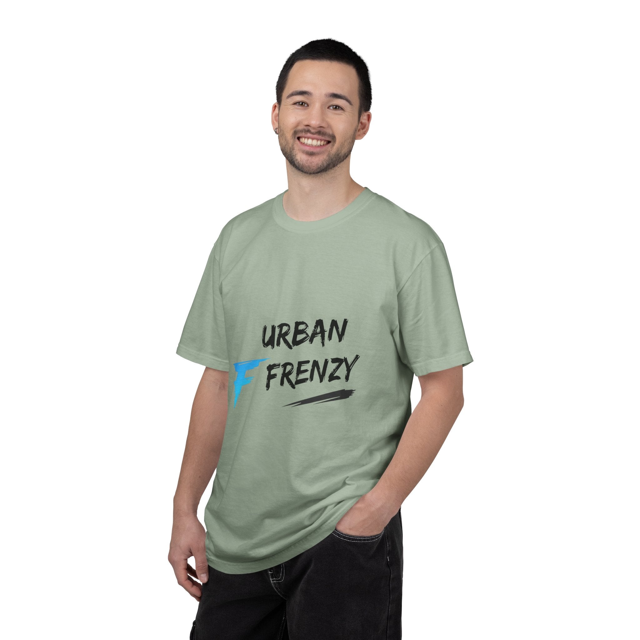 Urban Frenzy Graphic T-Shirt — Brushstroke Logo Streetwear Tee