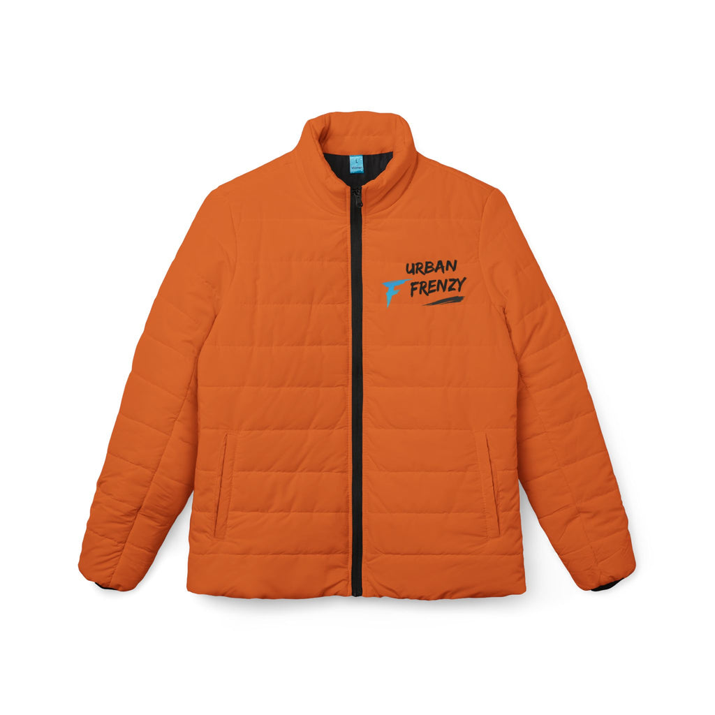 Urban Frenzy Orange Women’s Puffer Jacket — Lightweight Quilted Winter Coat