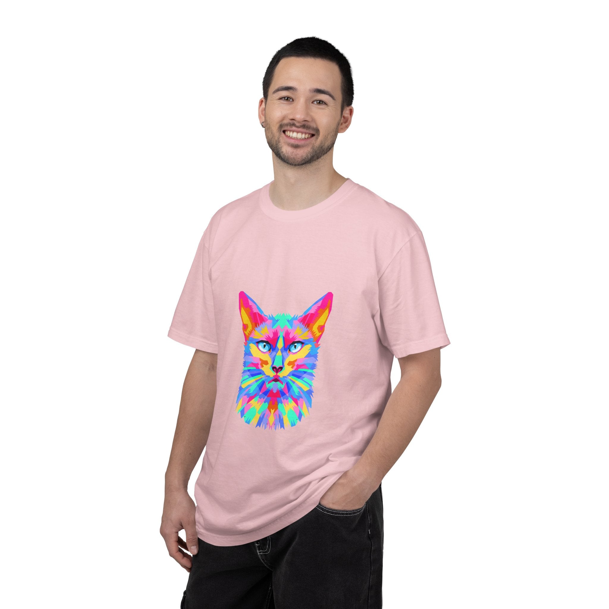 Psychedelic Cat T-Shirt — Neon Rainbow Feline Graphic Tee