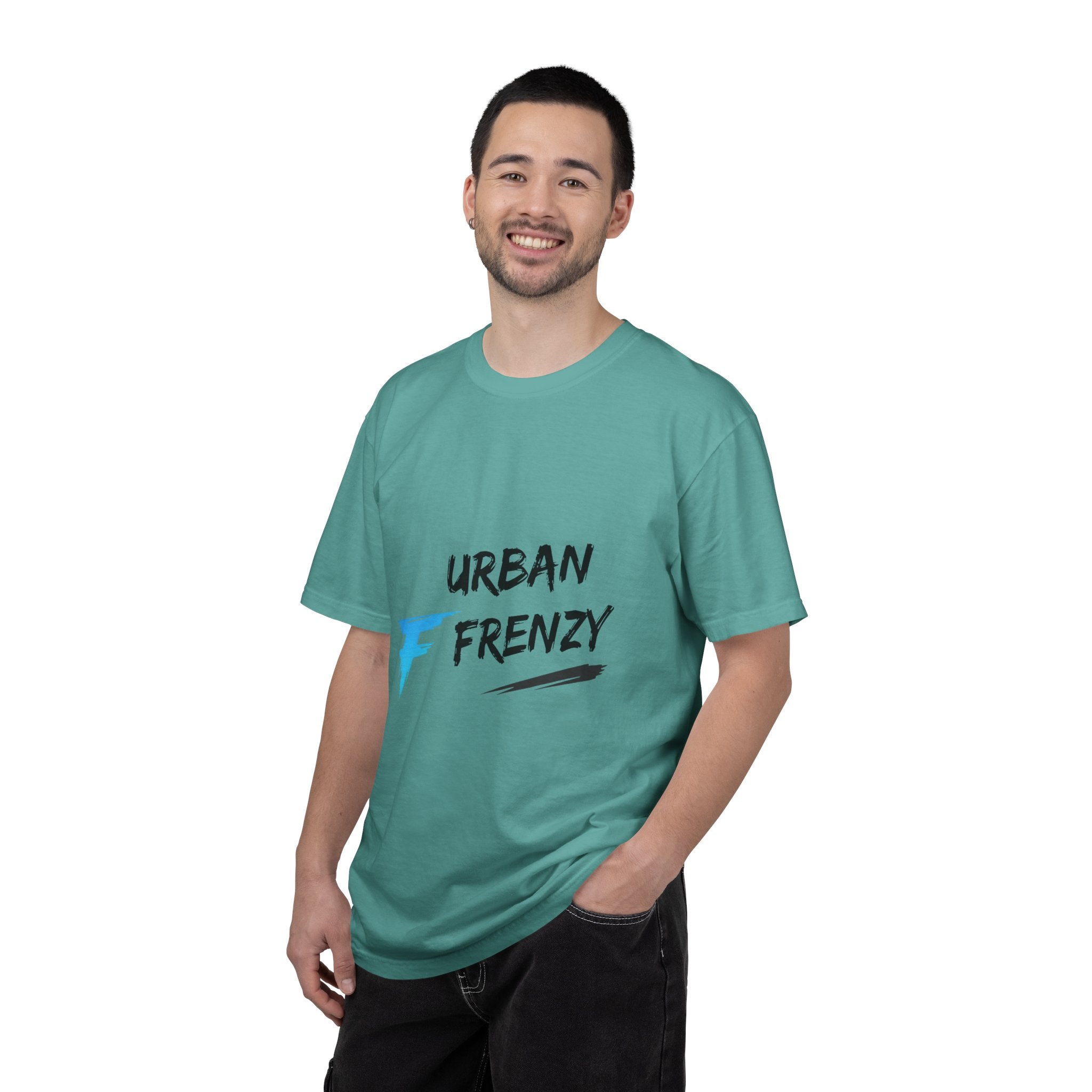 Urban Frenzy Graphic T-Shirt — Brushstroke Logo Streetwear Tee