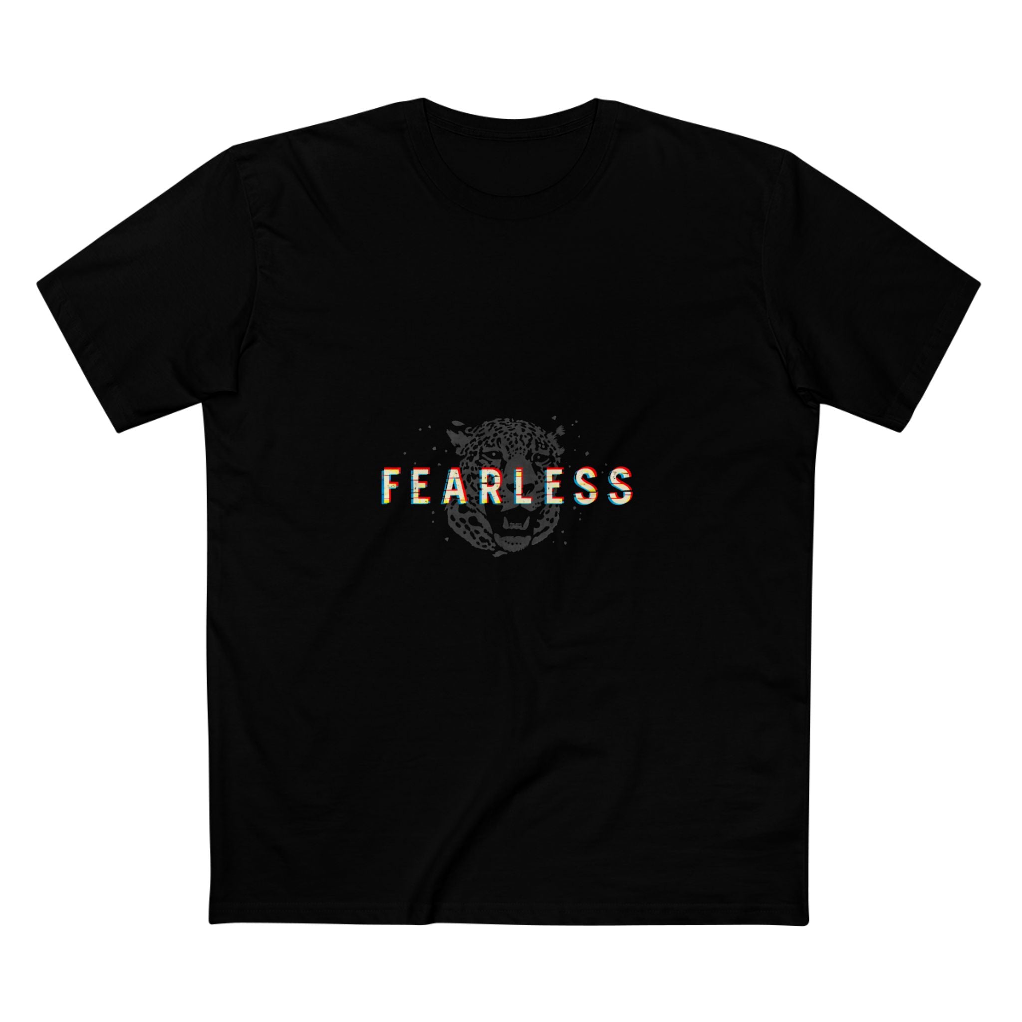 Fearless Tee — Graphic Motivational T‑Shirt with Distressed Globe Design
