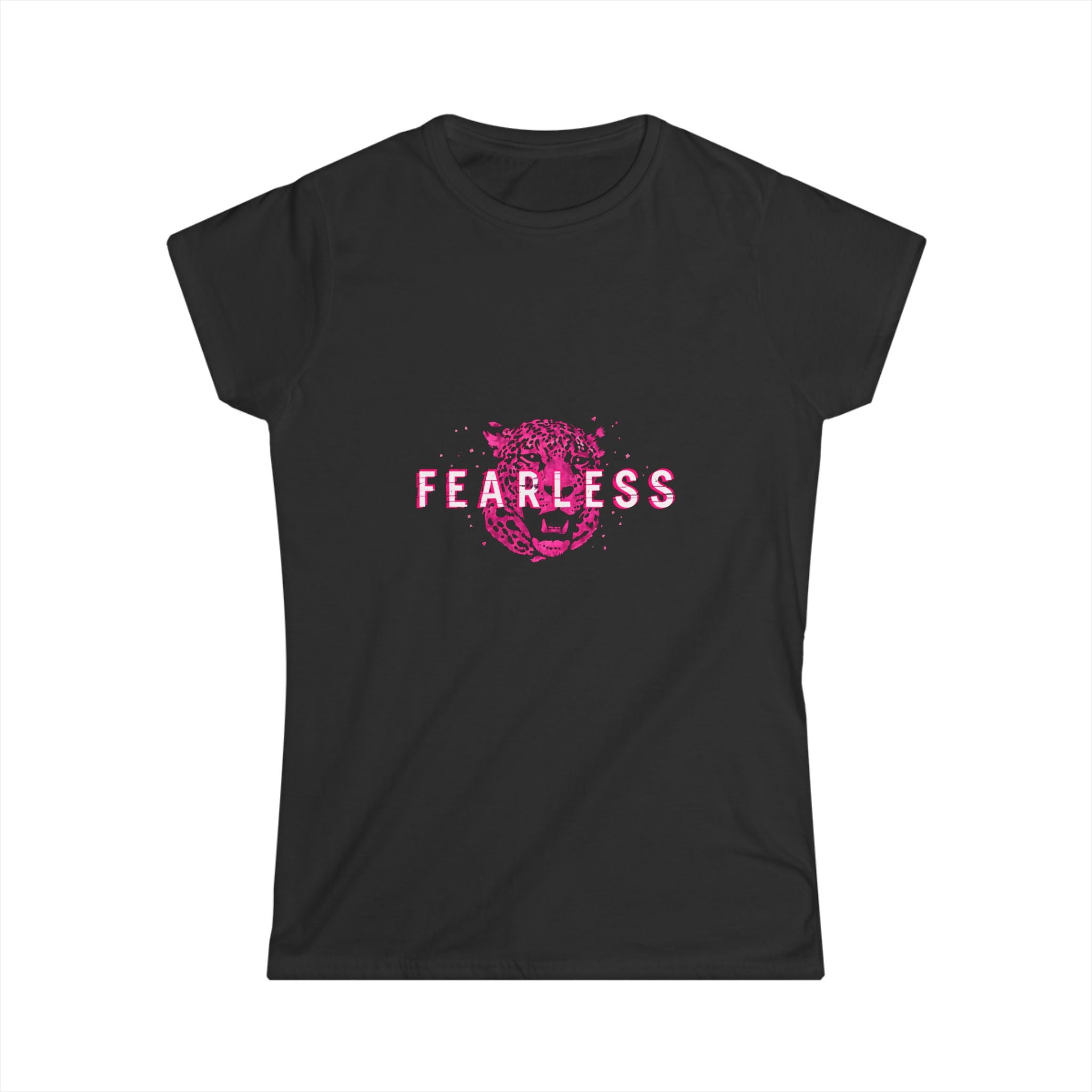 Fearless Lion Women's Tee — Pink Floral Lion Graphic Shirt