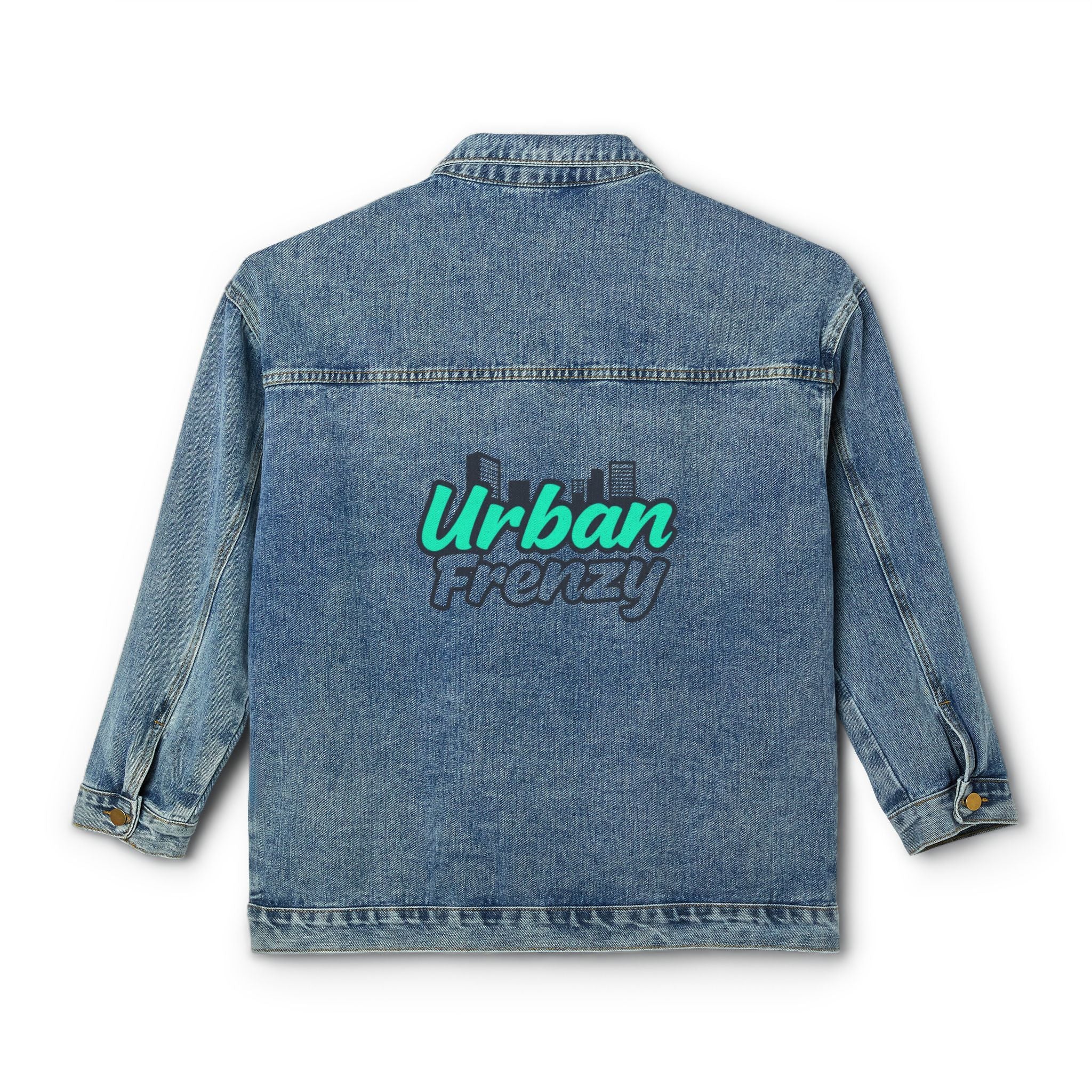 Denim Jacket — 'Urban Frenzy' Retro Script Back Print