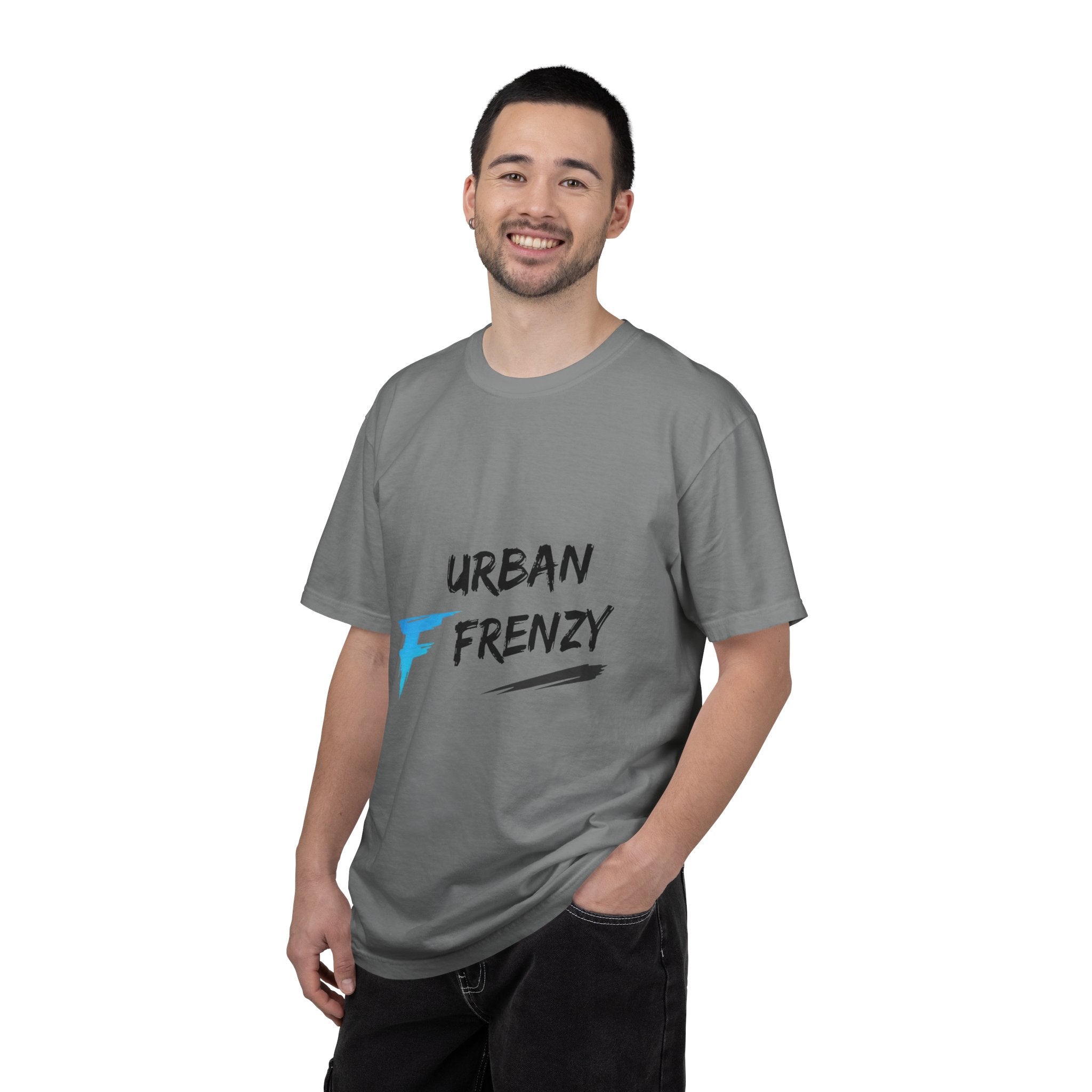 Urban Frenzy Graphic T-Shirt — Brushstroke Logo Streetwear Tee
