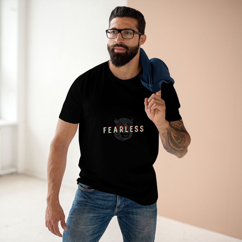 Fearless Tee — Graphic Motivational T‑Shirt with Distressed Globe Design