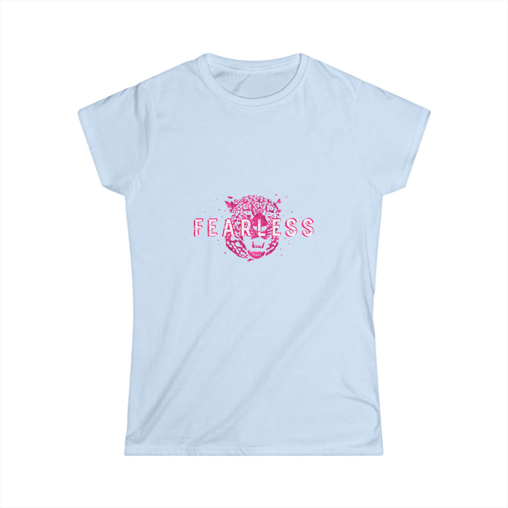 Fearless Lion Women's Tee — Pink Floral Lion Graphic Shirt