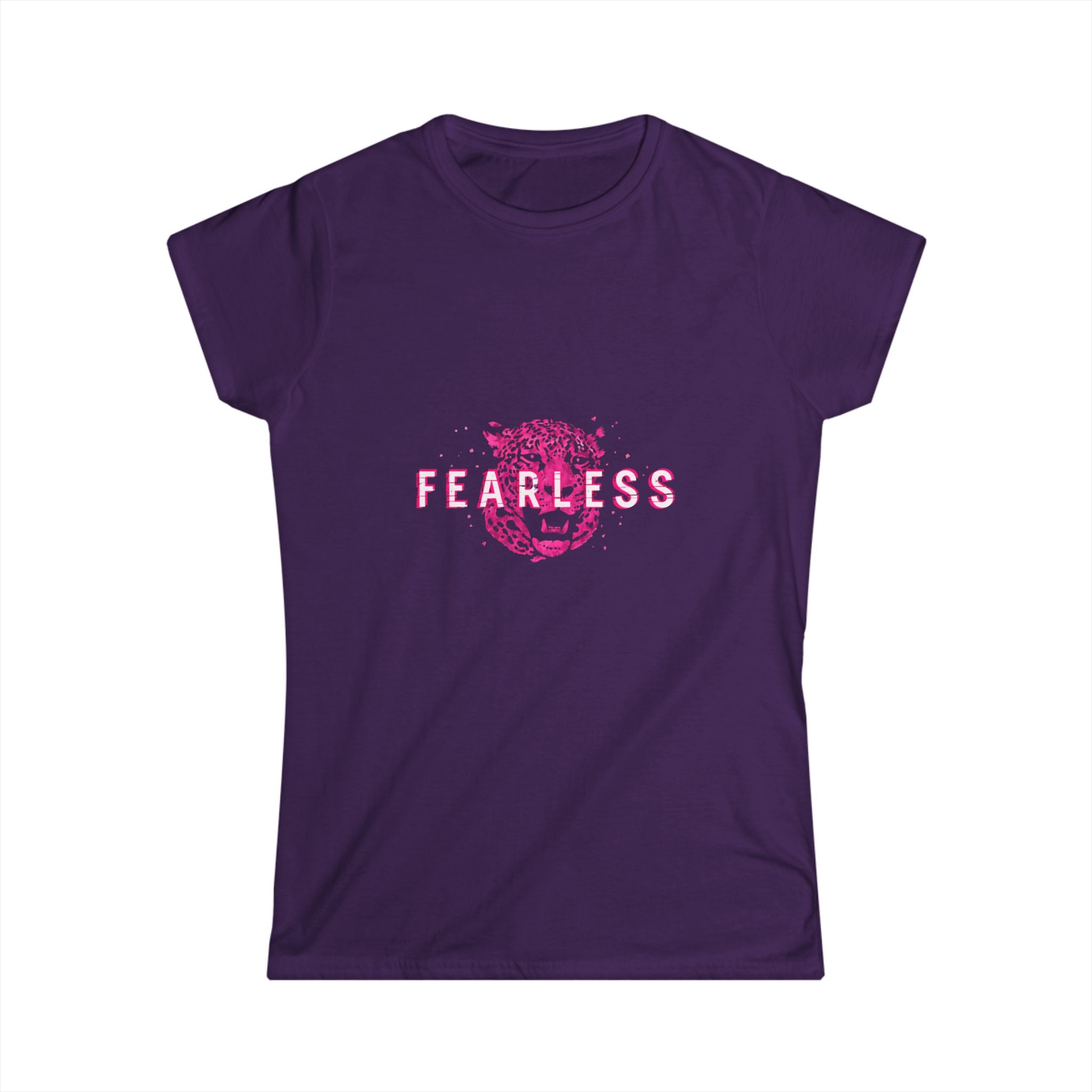 Fearless Lion Women's Tee — Pink Floral Lion Graphic Shirt