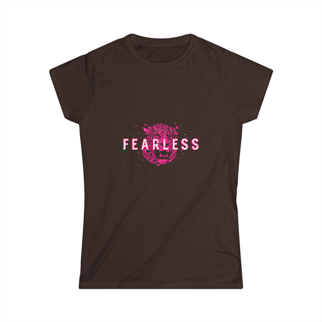 Fearless Lion Women's Tee — Pink Floral Lion Graphic Shirt