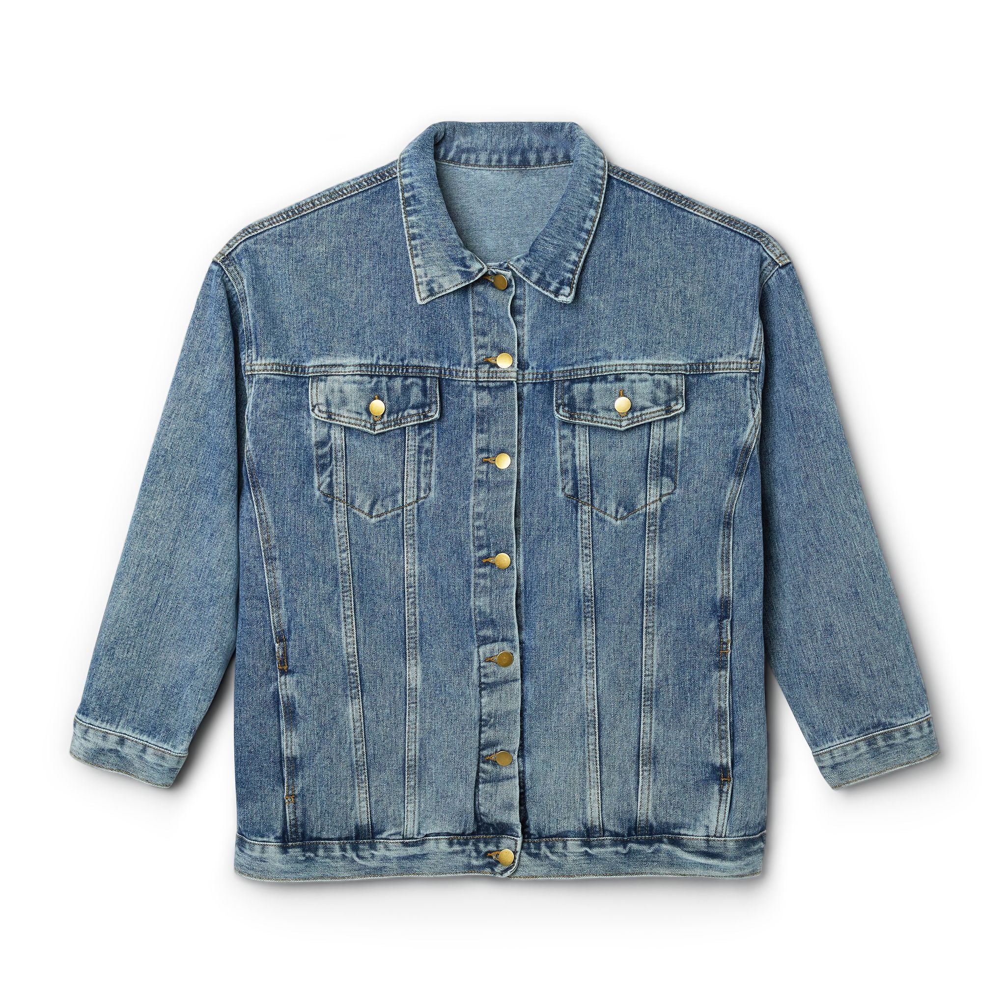 Denim Jacket — 'Urban Frenzy' Retro Script Back Print
