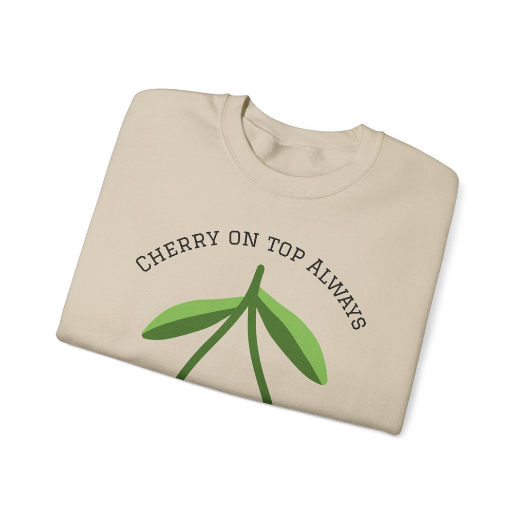 Cherry Graphic Sweatshirt — Cute Retro Fruit Crewneck for Women & Men