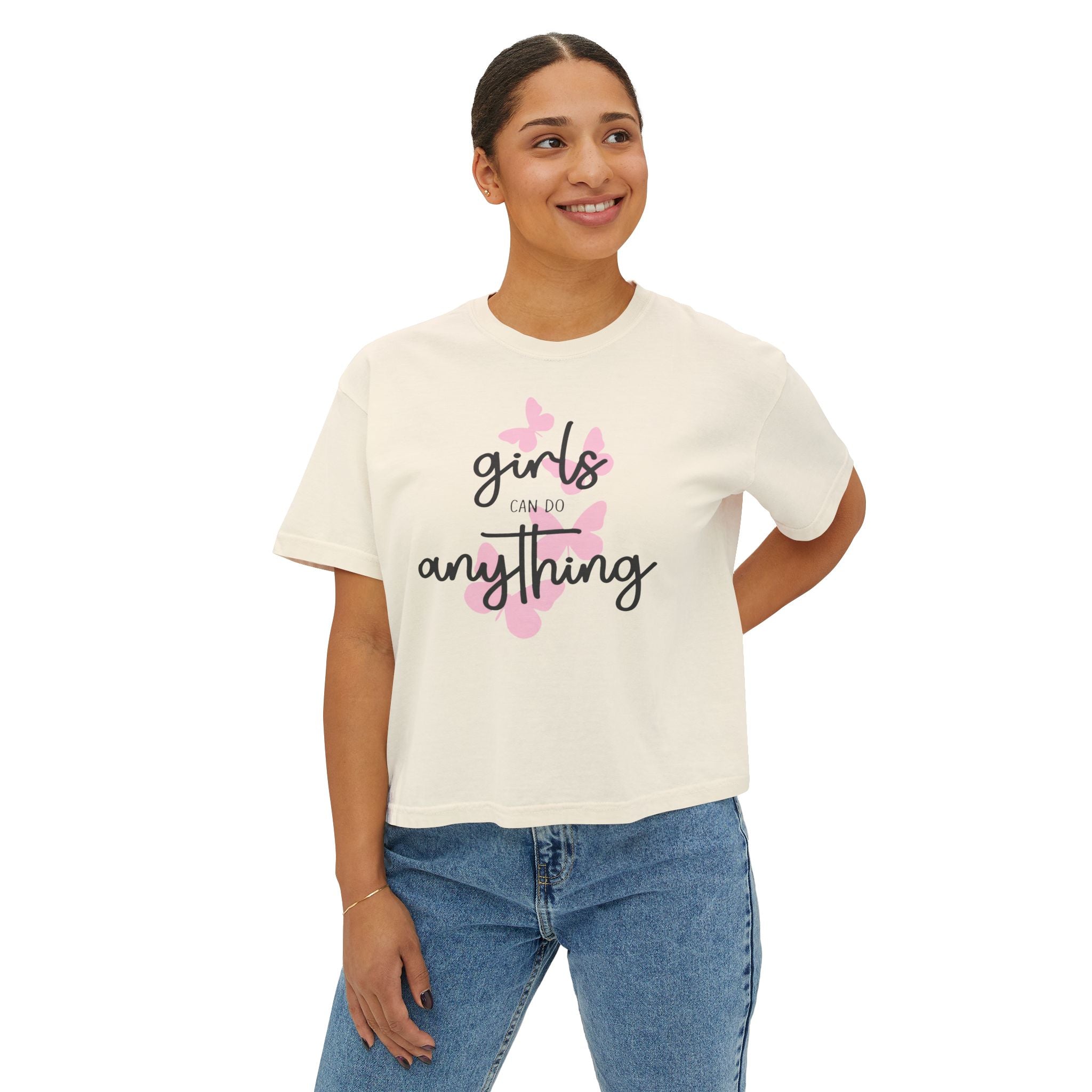 Girls Can Do Anything Boxy Tee
