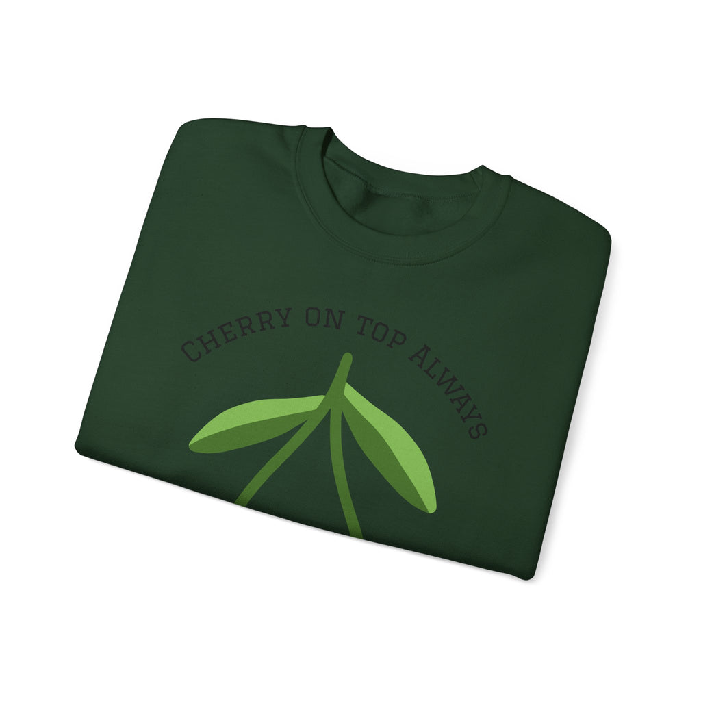 Cherry Graphic Sweatshirt — Cute Retro Fruit Crewneck for Women & Men