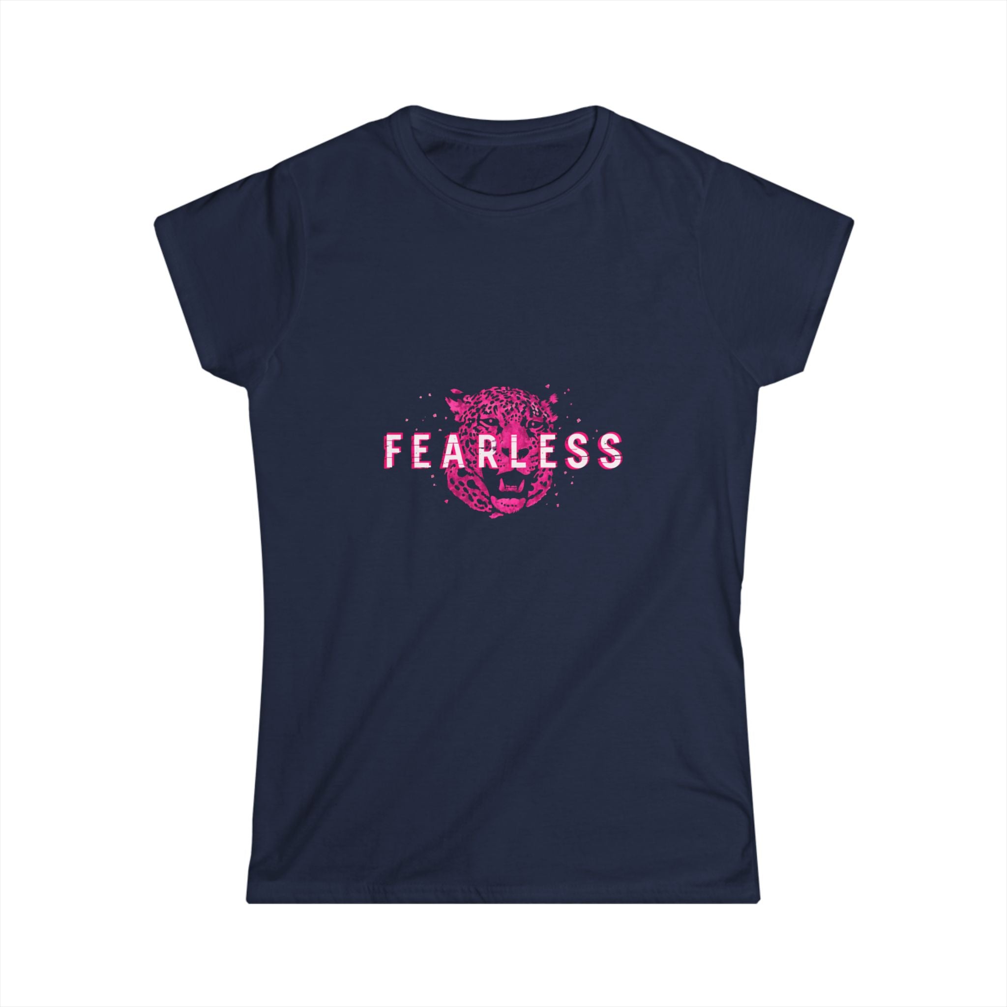 Fearless Lion Women's Tee — Pink Floral Lion Graphic Shirt