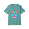 Psychedelic Cat T-Shirt — Neon Rainbow Feline Graphic Tee