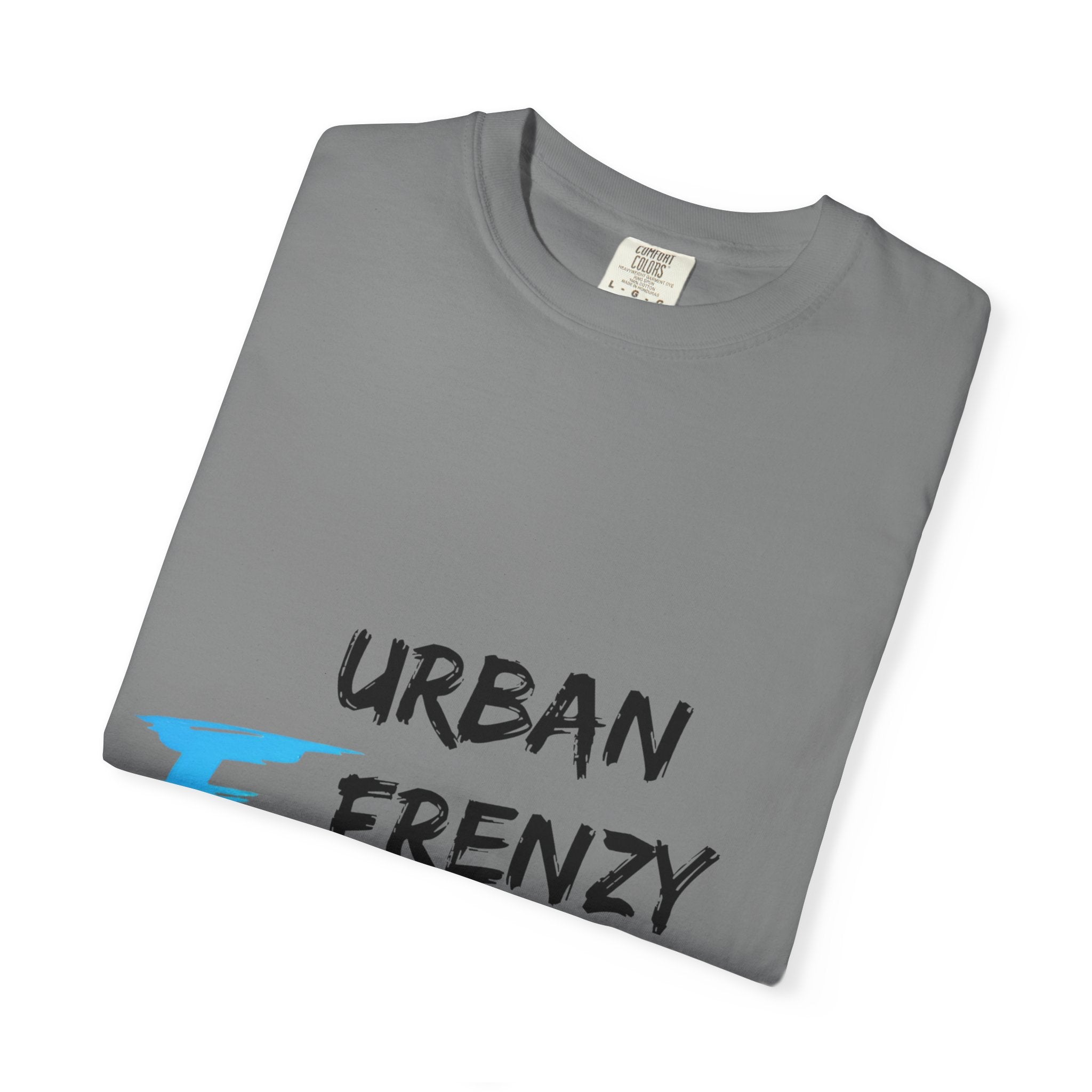 Urban Frenzy Graphic T-Shirt — Brushstroke Logo Streetwear Tee